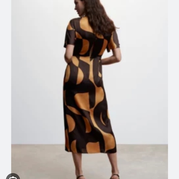 NWT Mango silk dress ♥️ midi - Picture 4 of 7